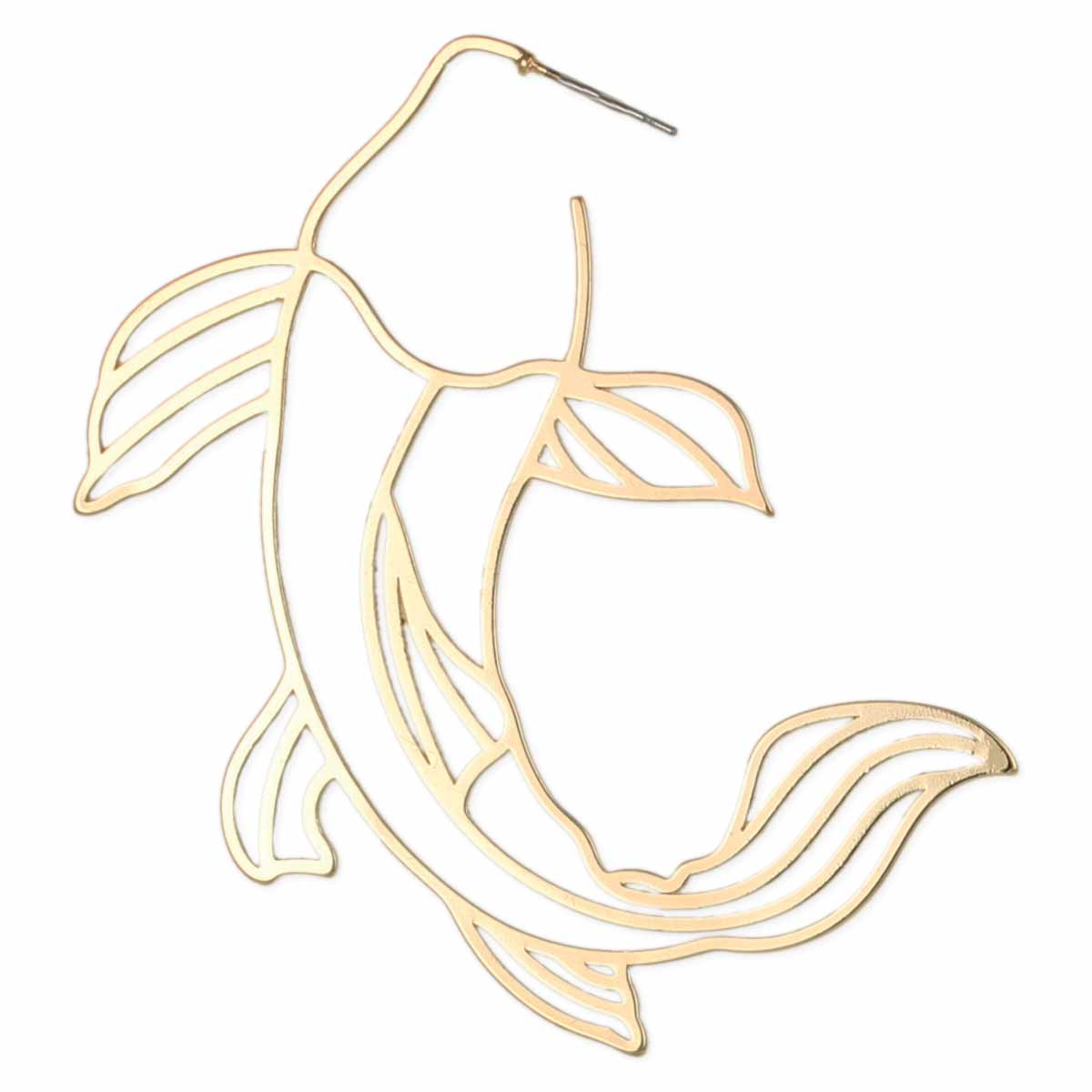Koi Cutout Hoop Earrings