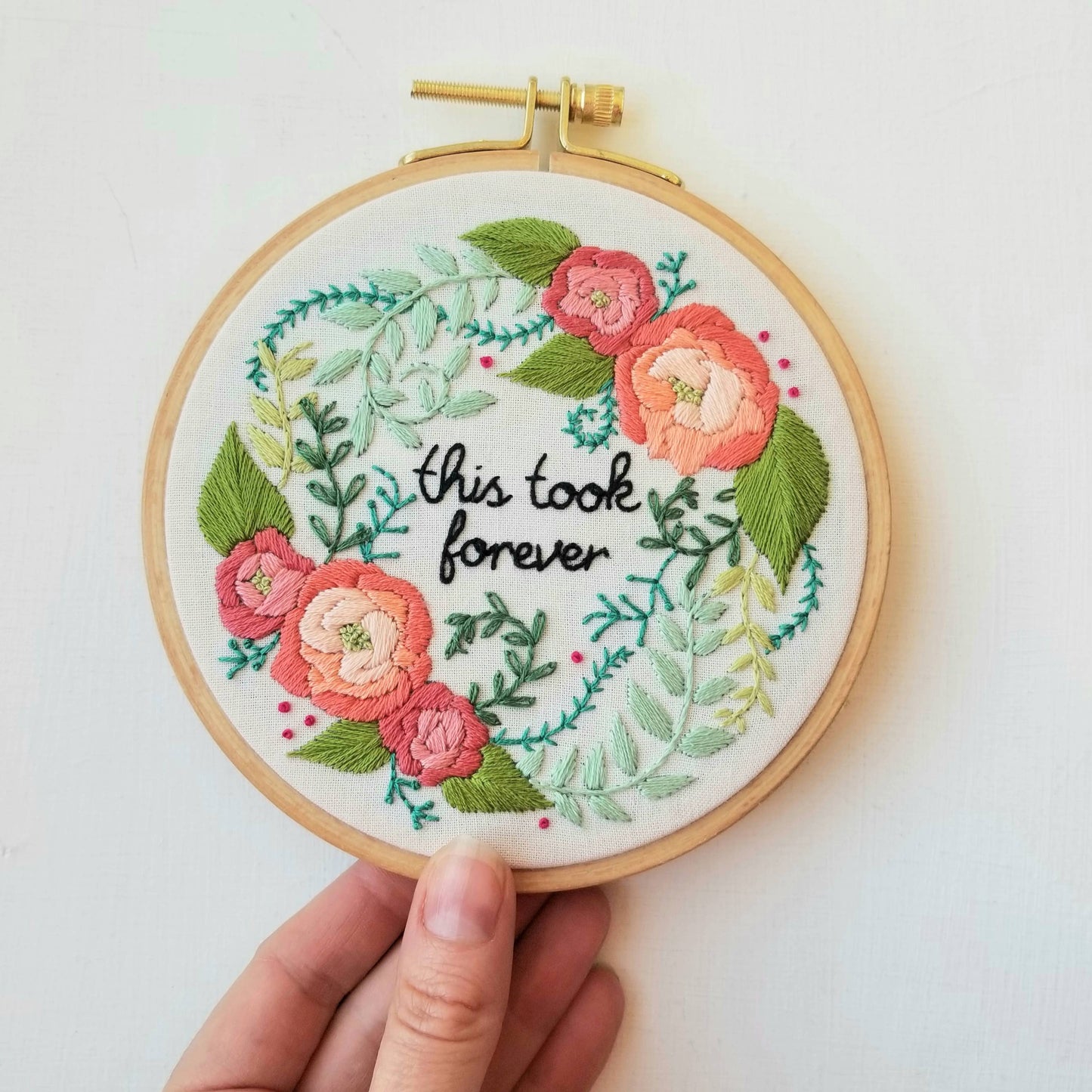 This Took Forever Roses Embroidery Kit