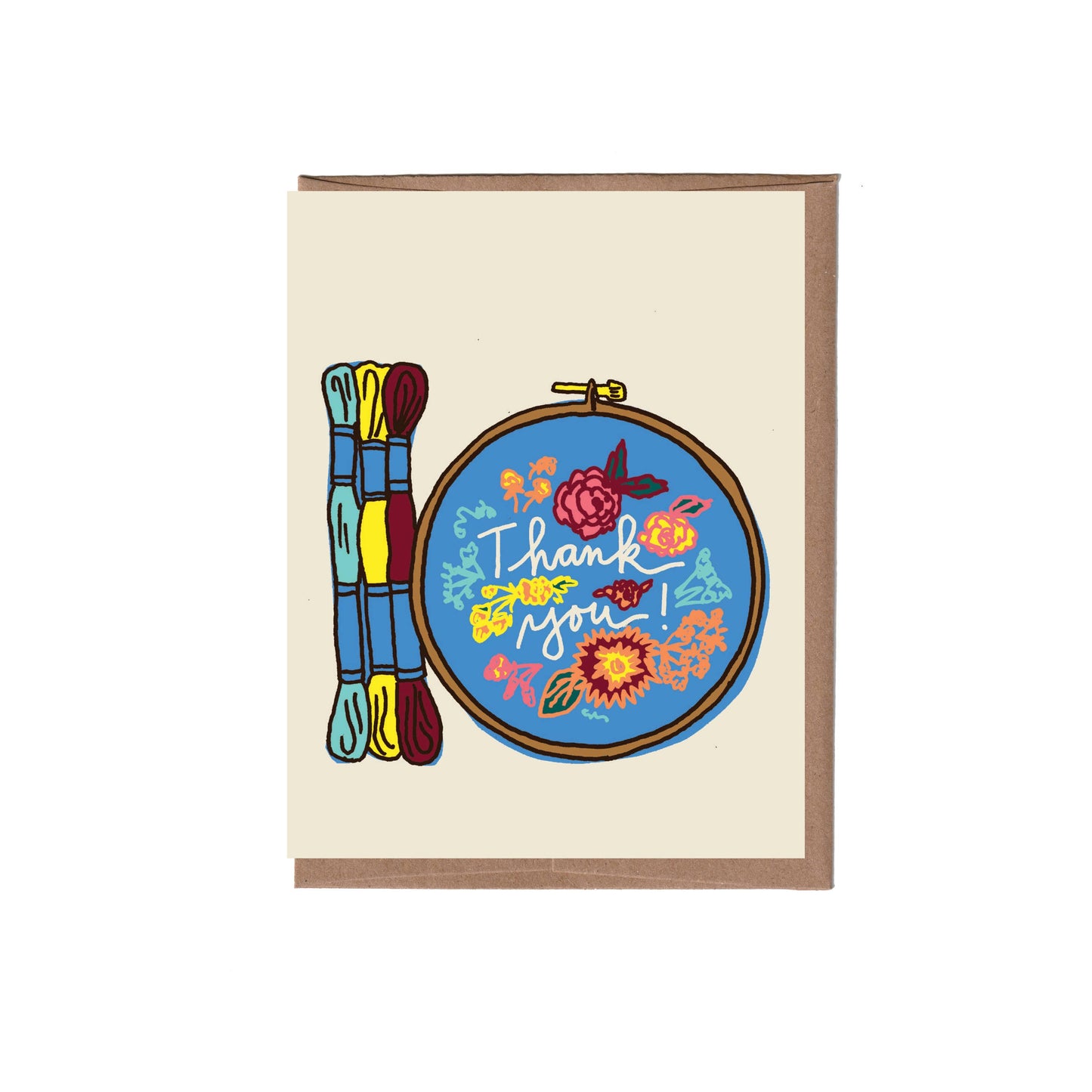 Needlepoint Thank You Greeting Card