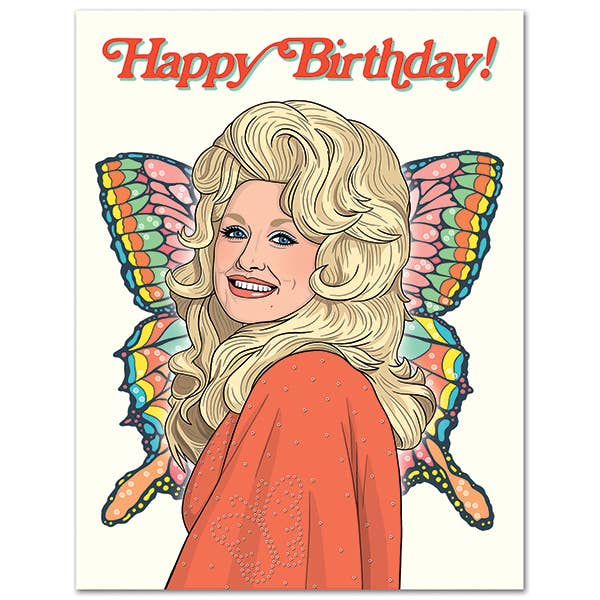 Dolly Butterfly Birthday Card