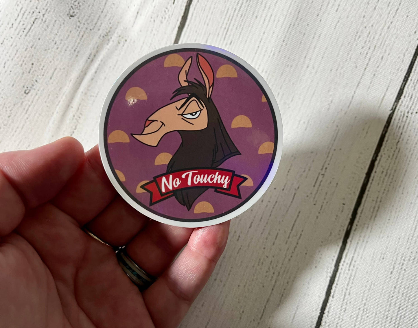 No Touchy Kuzco Sticker