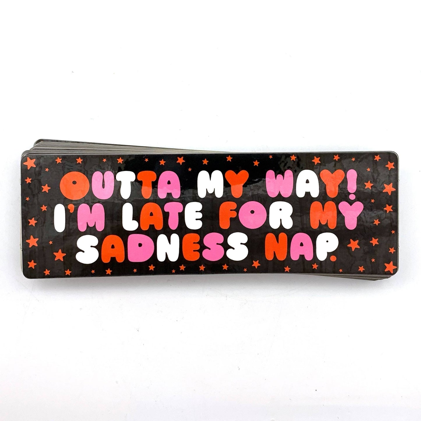 I'm Late For My Sadness Nap Vinyl Sticker