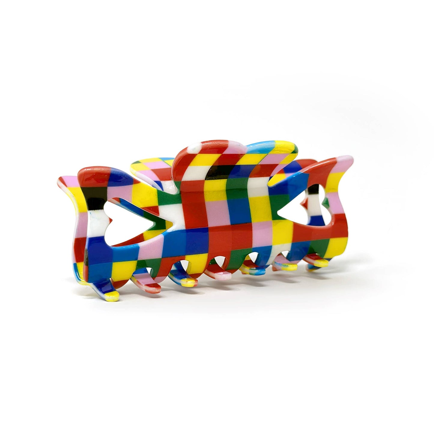 Colorburst Checkered Hair Claw