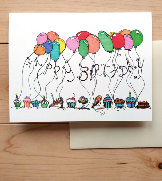 Happy Birthday Print Greeting Card