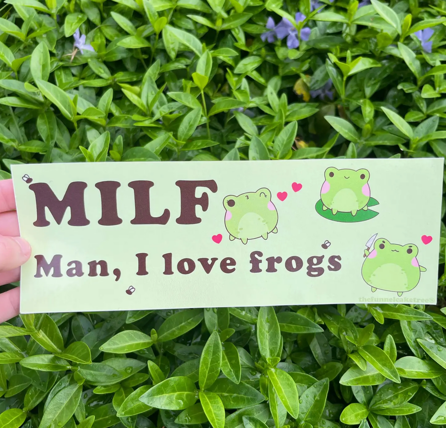 Man I Love Frogs MINI Bumper Sticker