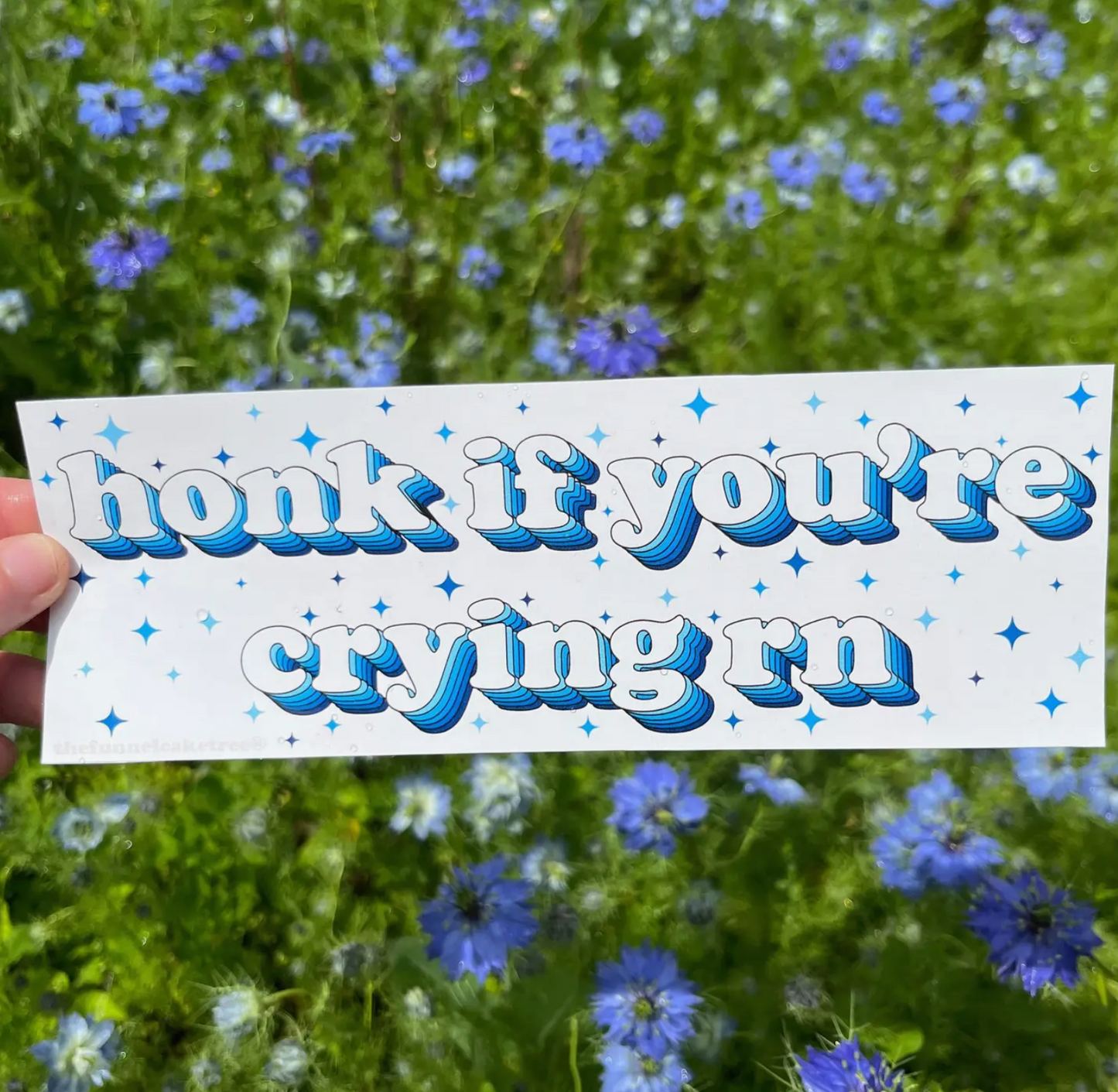 Honk If You're Crying MINI Bumper Sticker