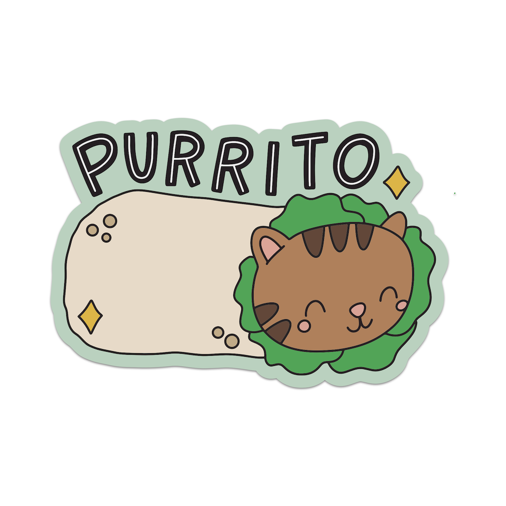 Purrito Cat Burrito Sticker