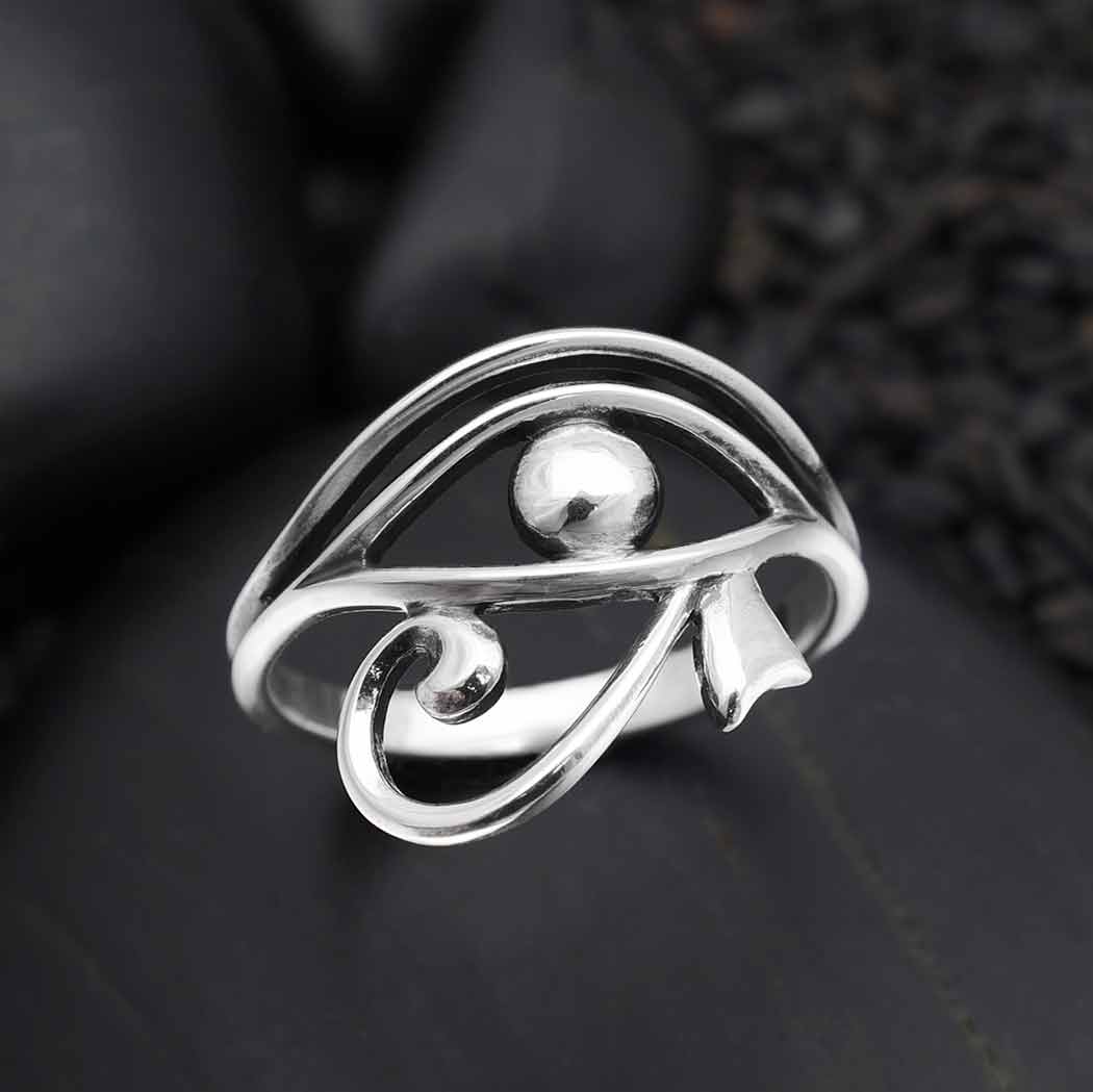 Eye of Horus Sterling Silver Ring