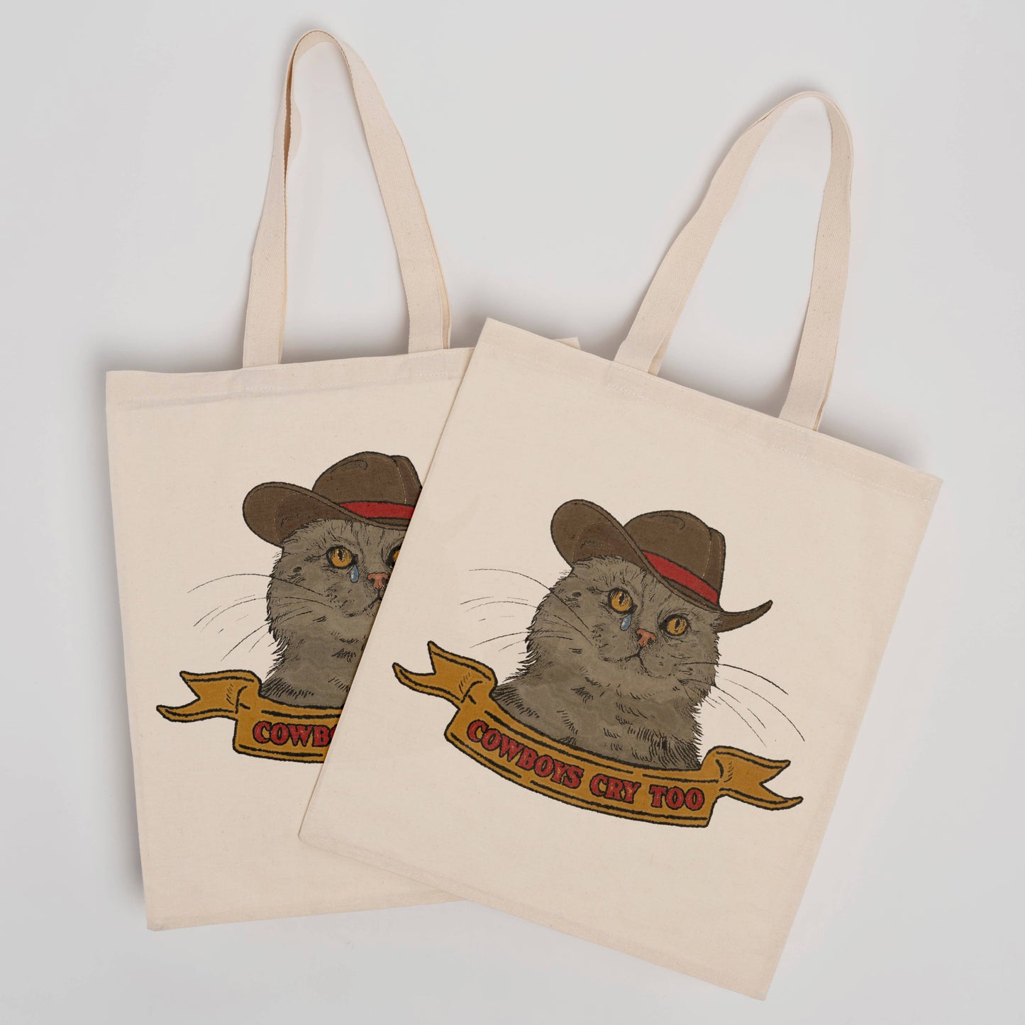 Cowboys Cry Too Cat Tote Bag