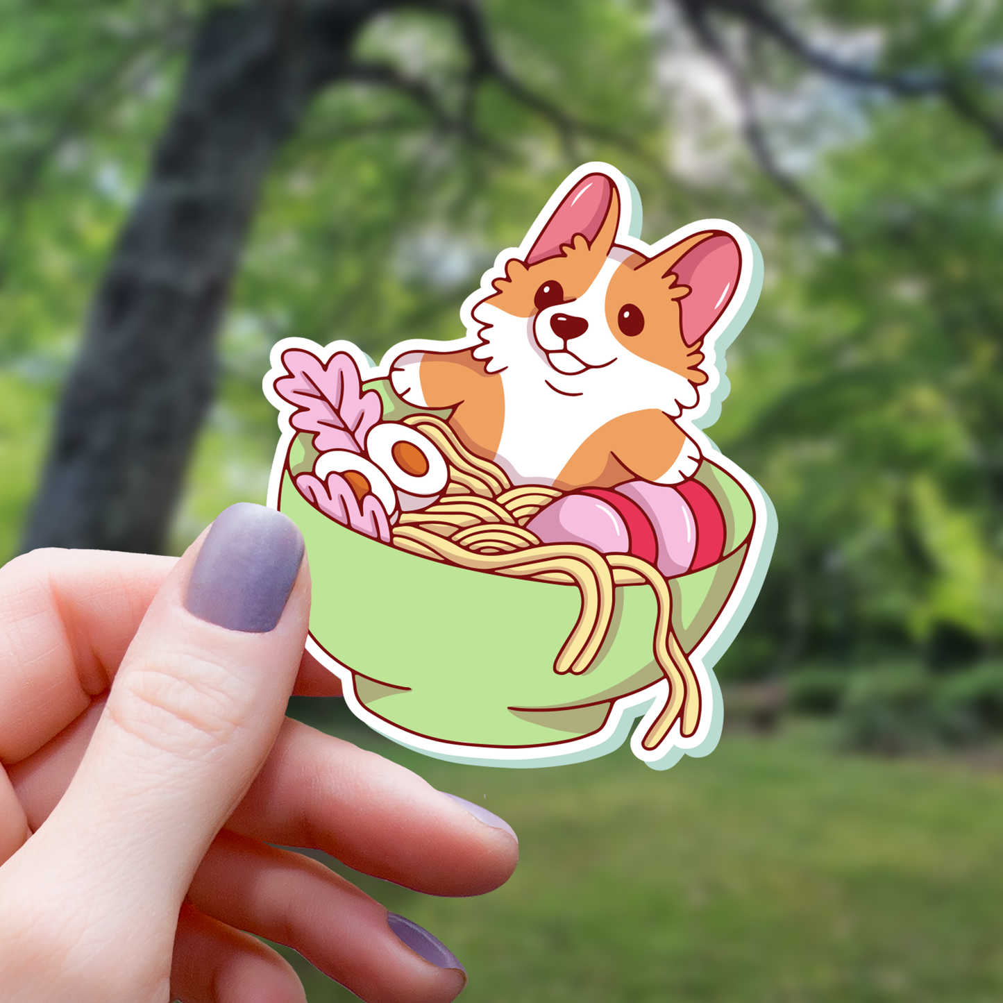 Corgi Ramen Sticker