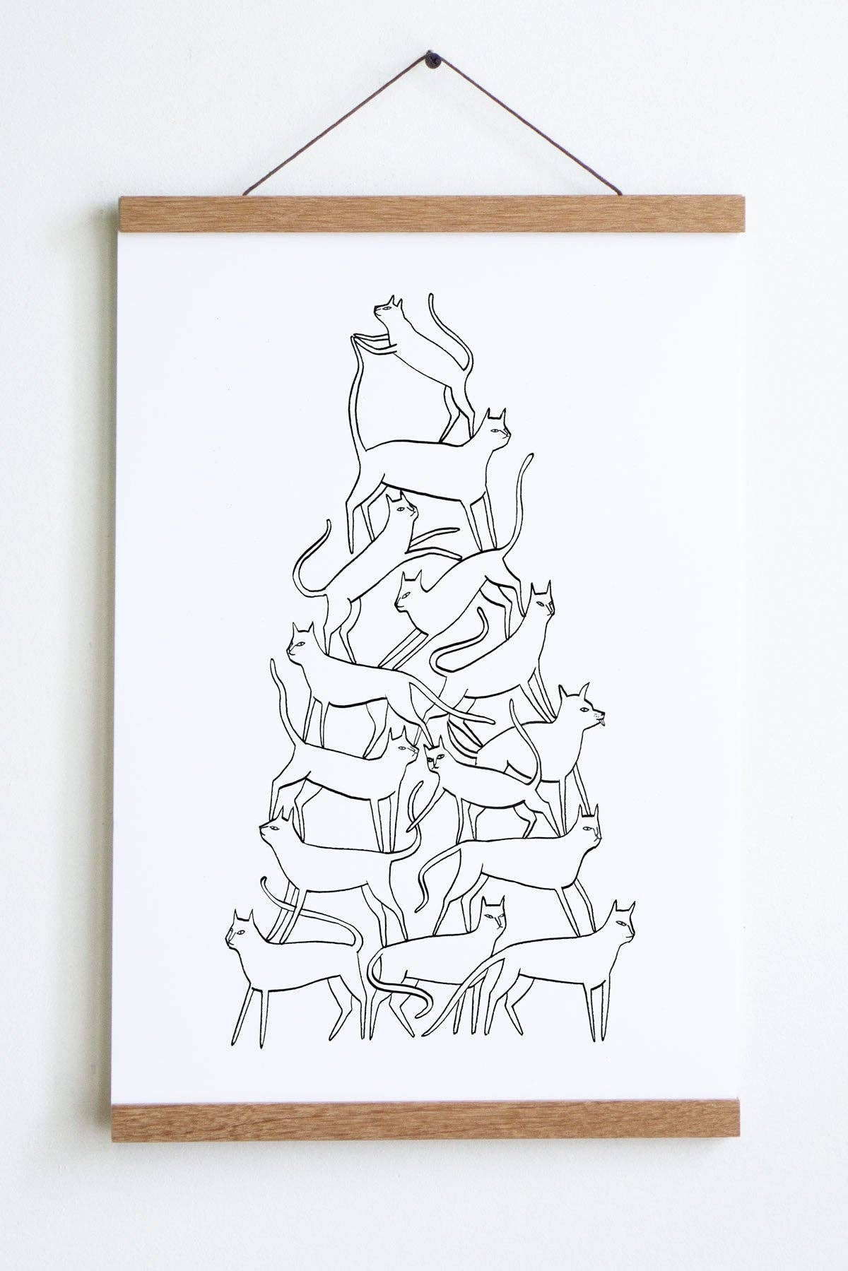 Pile Up Cat Print