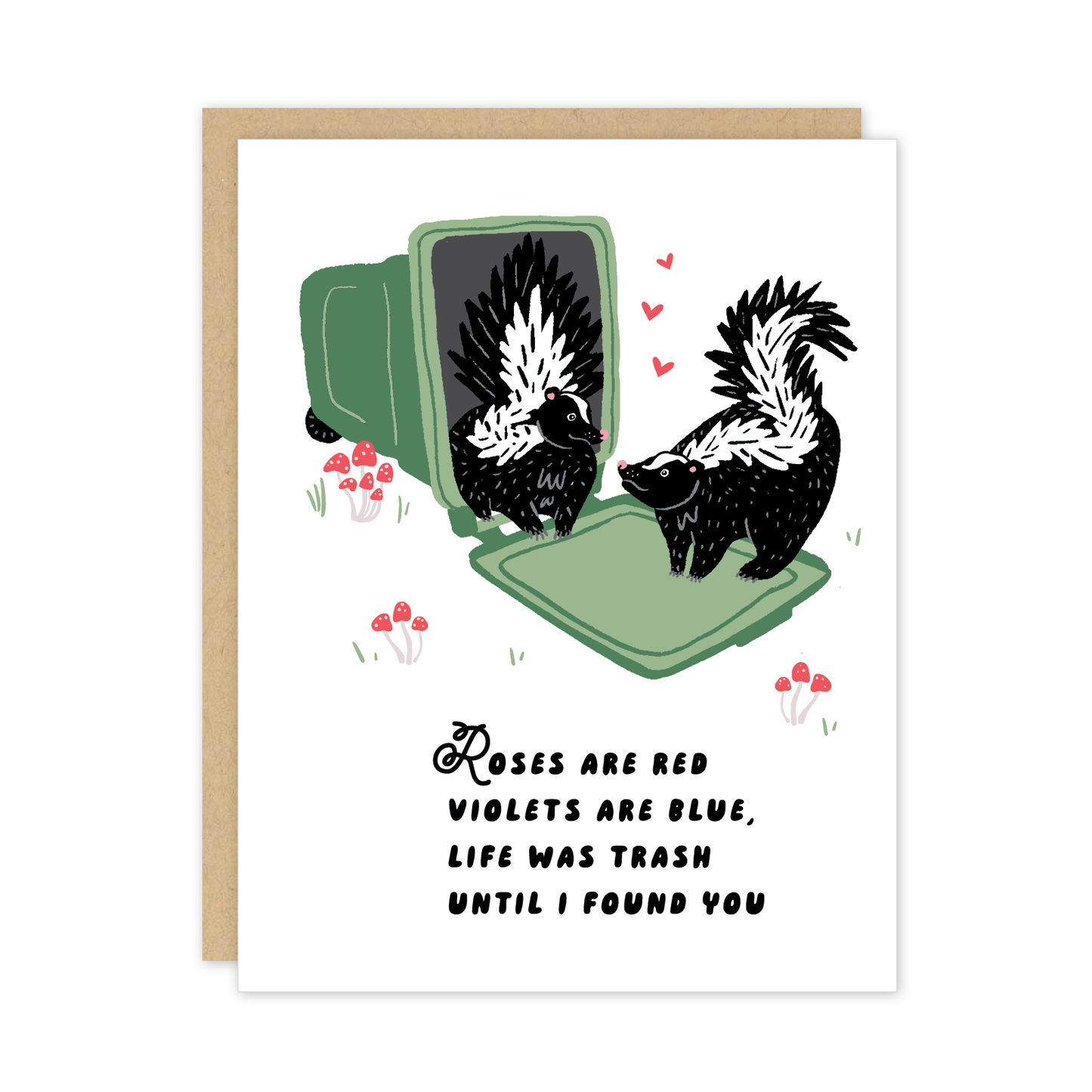 Roses Are Red Skunk Card