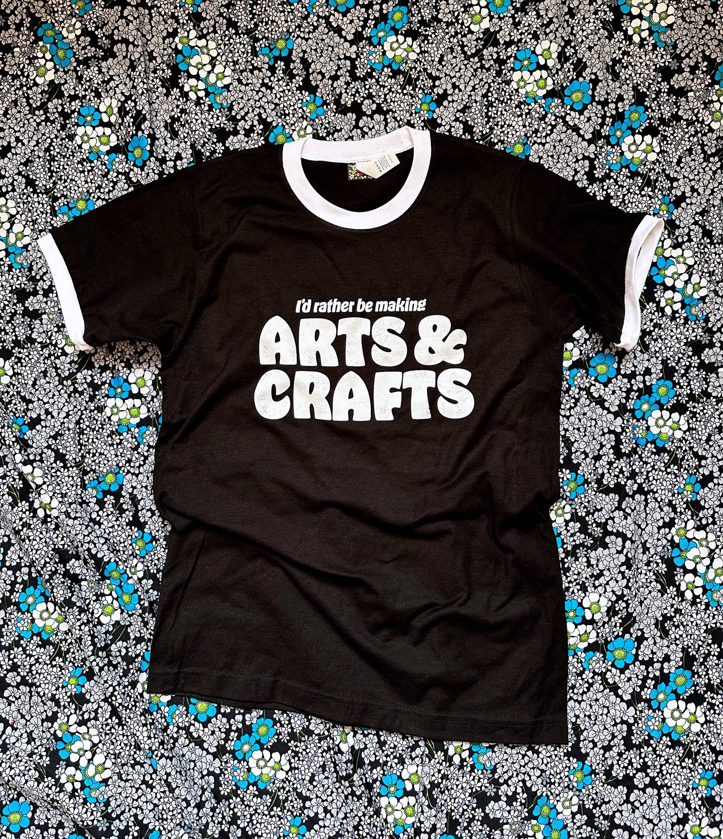 I'd Rather be Making Arts and Crafts Unisex Ringer Tee