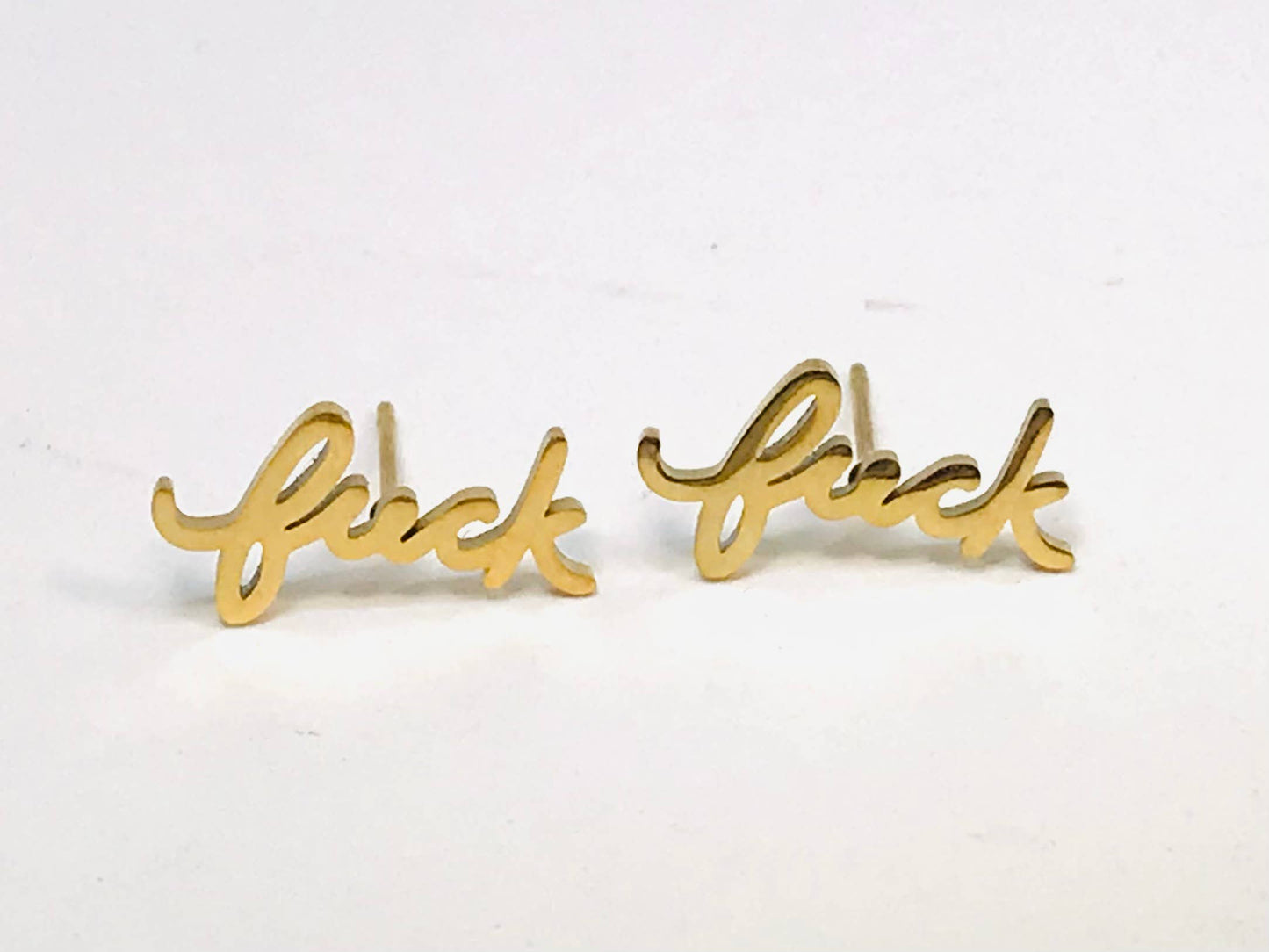 Fuck Script Earrings