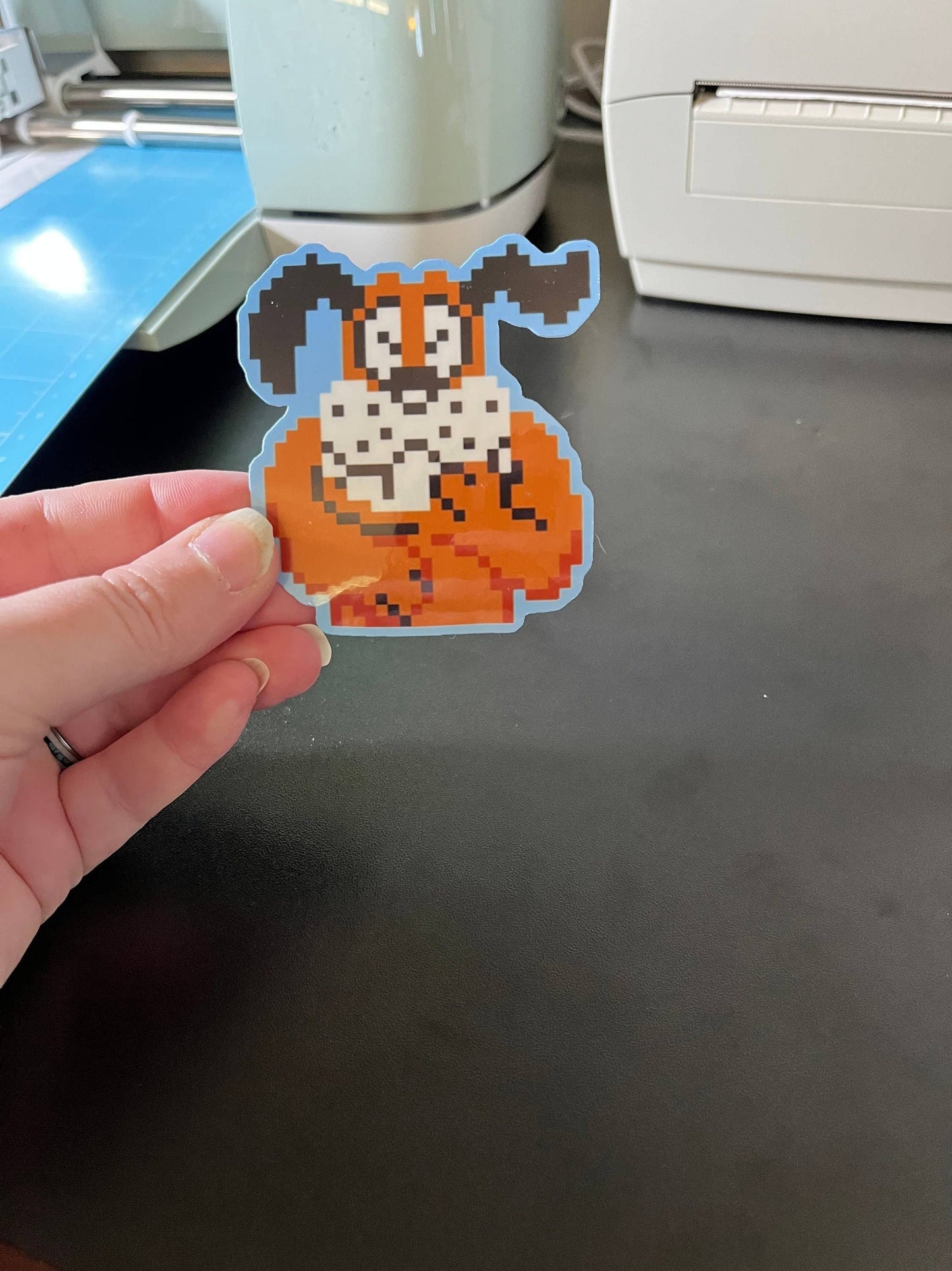 Duck Hunt Dog Sticker