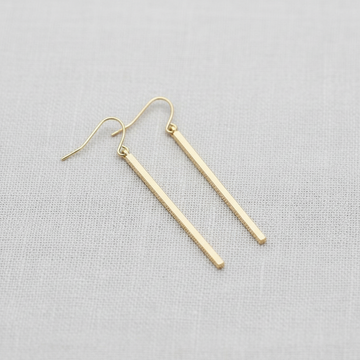 Geometric Line Drop Earrings - 0