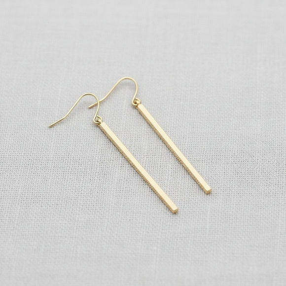 Geometric Line Drop Earrings