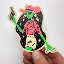 Alien Dolly Western Cowgirl Sticker-2