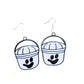 Ghost Halloween Bucket Statement Earrings