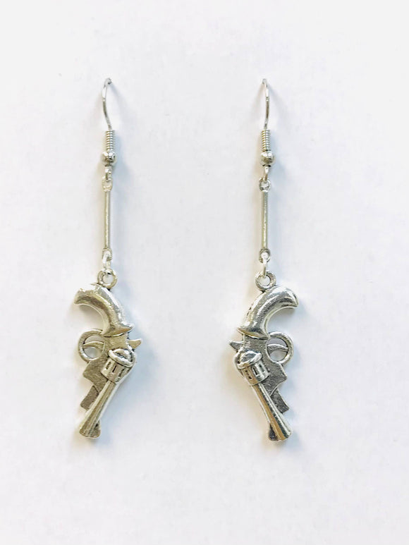 Six Shooter Dangle Earrings