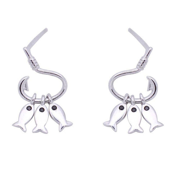 Three Fish Dangle Earrings