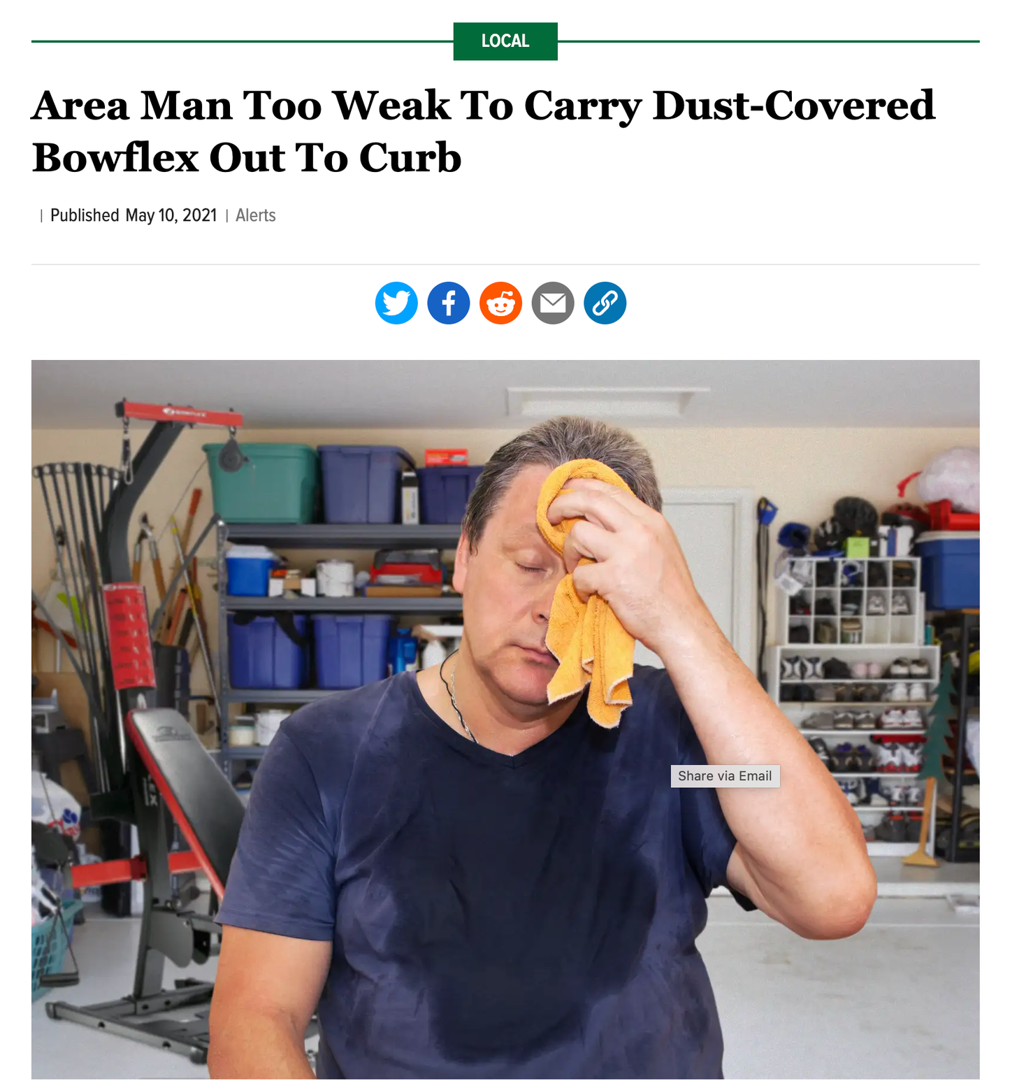 Area Man The Onion Sticker