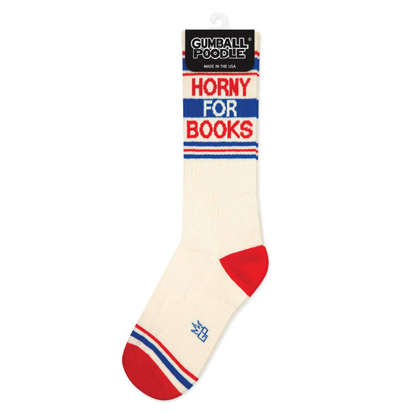 Horny For Books Gym Crew Socks
