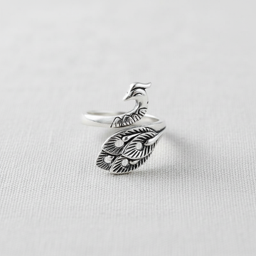 Peacock Adjustable Ring