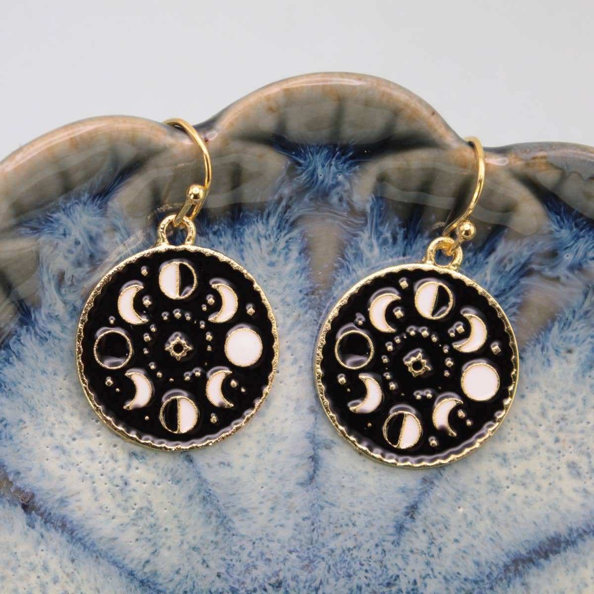 Cosmic Moon Lunar Phase Earrings