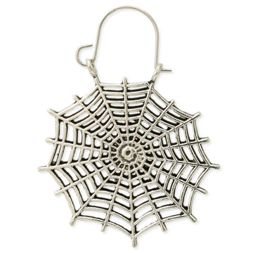 Spider Web Hoop Earrings - 0