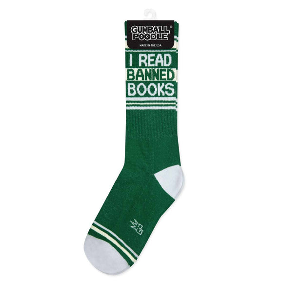 I Read Banned Books Gym Crew Socks