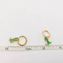 Dinosaur Huggie Earrings-3