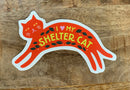 I Love My Shelter Cat Sticker-3