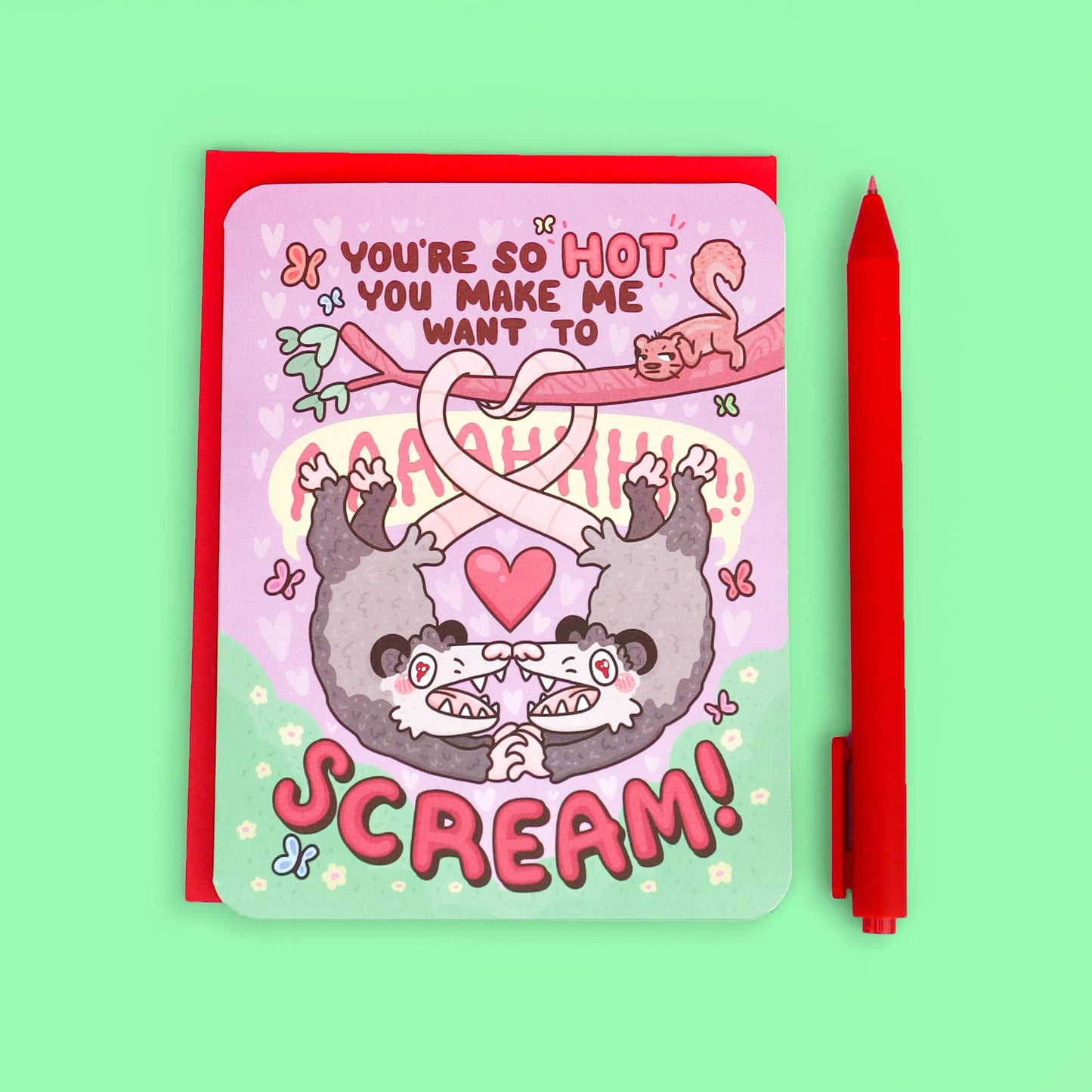 You're So Hot Opossum Card