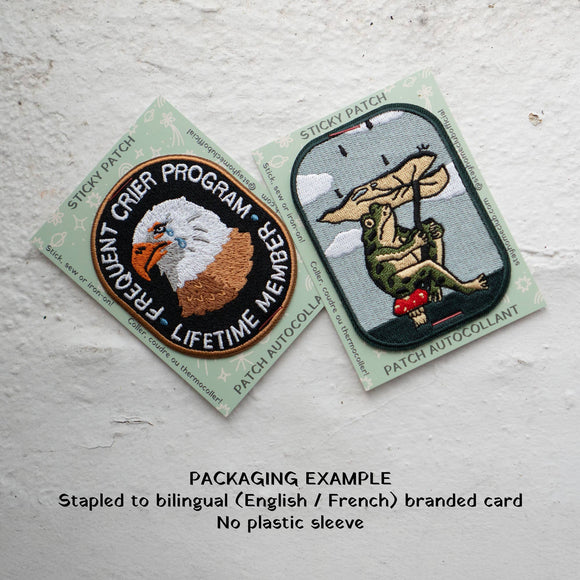 Scrappy Raccoon (Trash) Sticky Embroidered Patch