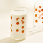 Tomato Gold Rimmed Soda Can Glass
