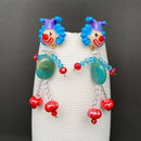Circus Resin Clown Earrings-6