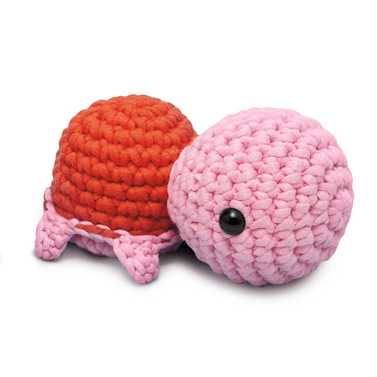 Emilio the Turtle (Pink) Beginner Crochet Kit