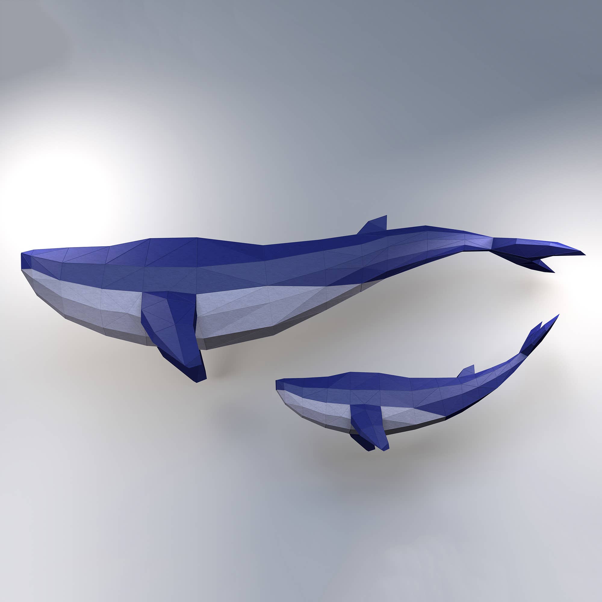 Whale 3D PaperCraft Wall Art Kit - 0