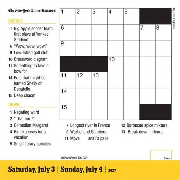 The New York Times Mini Crossword Page-A-Day Calendar 2027