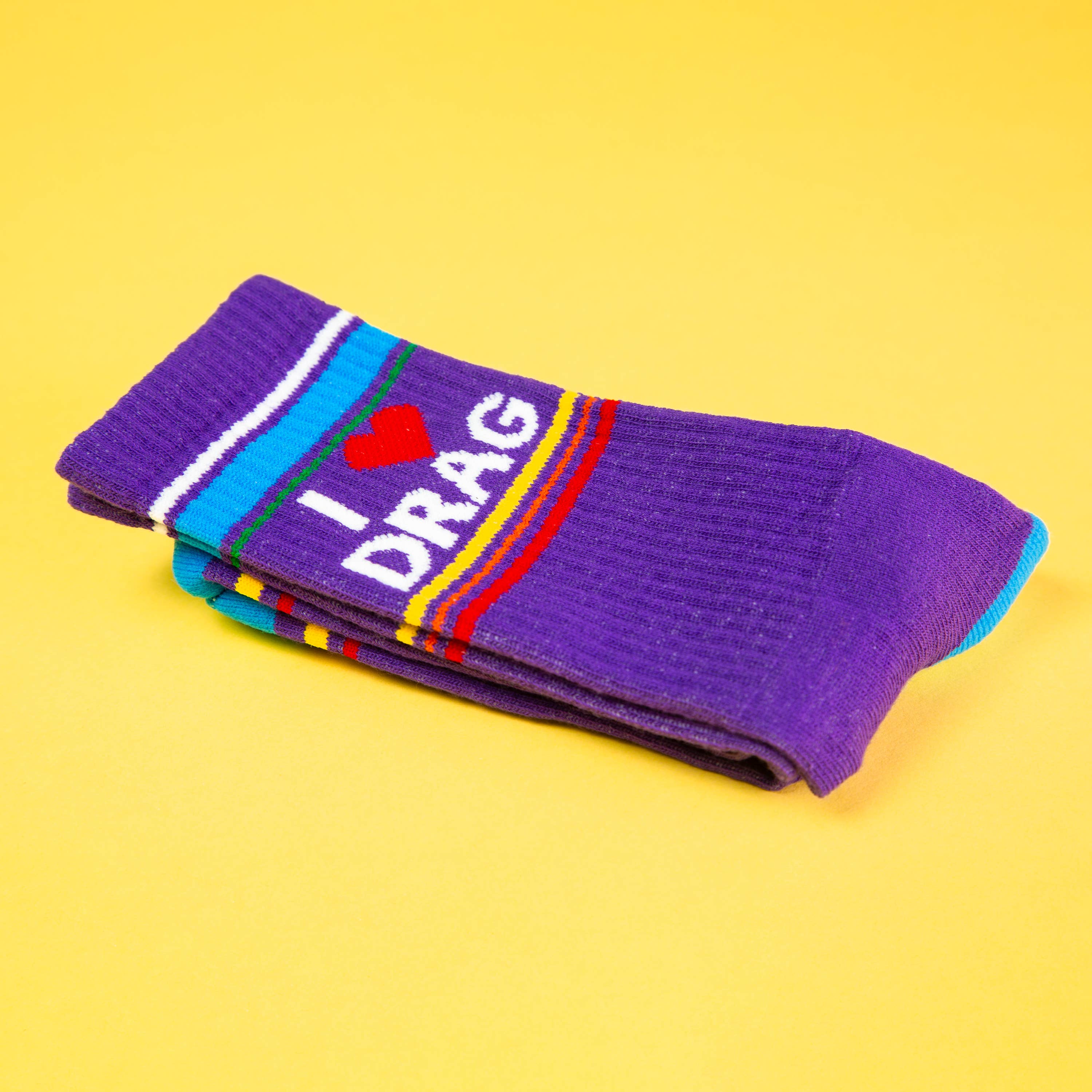 I Love Drag Gym Crew Socks