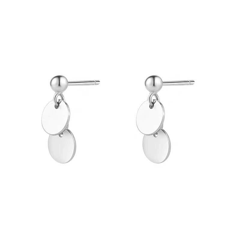 Double Circle Charm Earrings