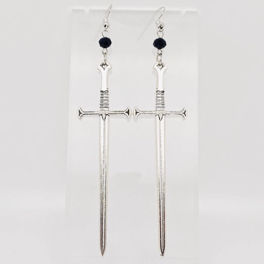 Sword Long Dangle Earrings
