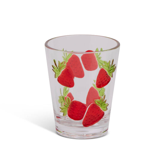 Strawberry 14.5oz Embossed Tumbler