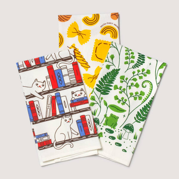 Fern Frog Tea Towel