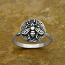 Bee Coin Sterling Silver Ring-1