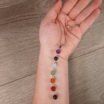 Chakra Drop Bead Necklace