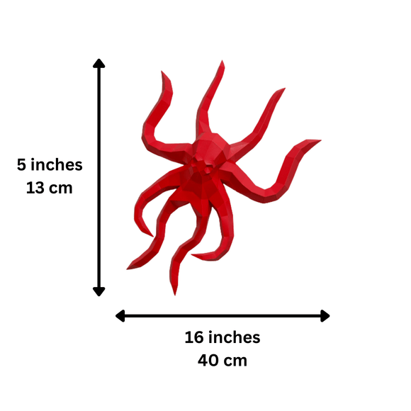Octopus 3D PaperCraft Art Kit
