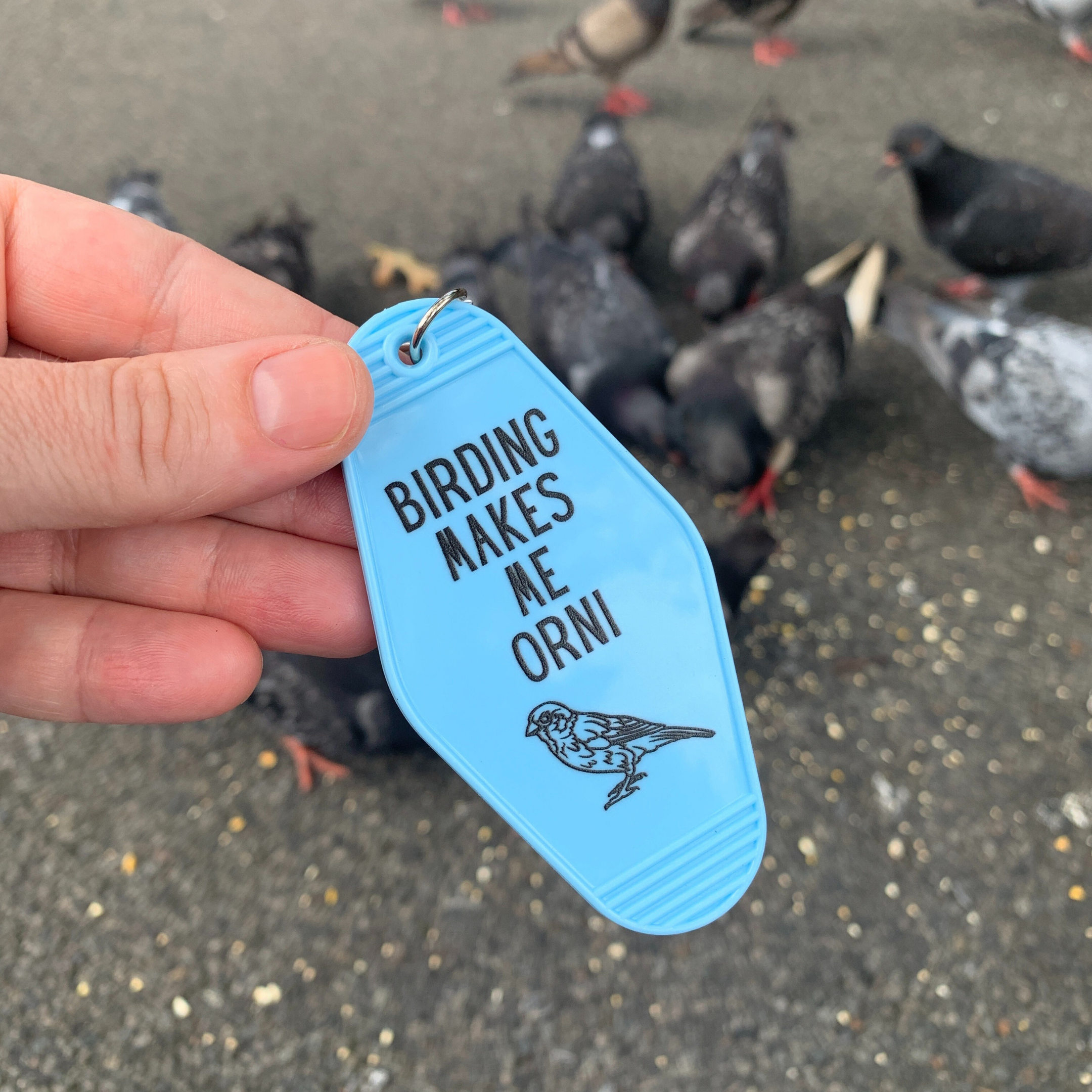 Birding Makes Me Orni Keychain