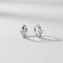 Zirconia Star Hoop Earrings-2